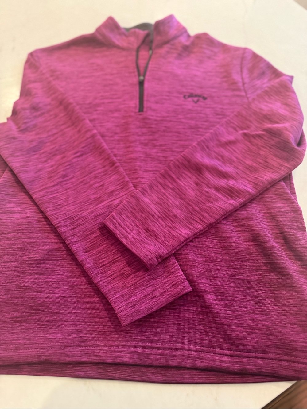 Callaway Woman’s Magenta pink activewear golf pickleball quarter-Zip jacket M